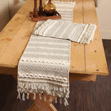 REDEARTH Placemats-Hand Woven Exquisite Artisan Made Table Linen for Dining Table, Coffee Table, Console, Dresser; 100% Cotton (13x20"; Natural) Set of 6