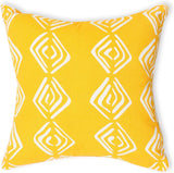 REDEARTH Printed Throw Pillow Cushion Covers-Woven Decorative Farmhouse Cases set for couch, sofa, bed, chair, dining, patio, outdoor, car; 100% Cotton (18x18"; Mustard1) Pack of 4
