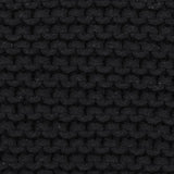 REDEARTH Cube Pouf Foot Stool Ottoman -Hand Knitted Poof, Cord Boho Pouffe, Home Décor Accent Chair, Stuffed Footrest for Living Room, Bedroom, Nursery, Covered Patio (16”x16”x16”; Black)