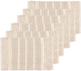 REDEARTH Placemats-Hand Woven Exquisite Artisan Made Table Linen for Dining Table, Coffee Table, Console, Dresser; 100% Cotton (14x20"; Natural) Set of 6