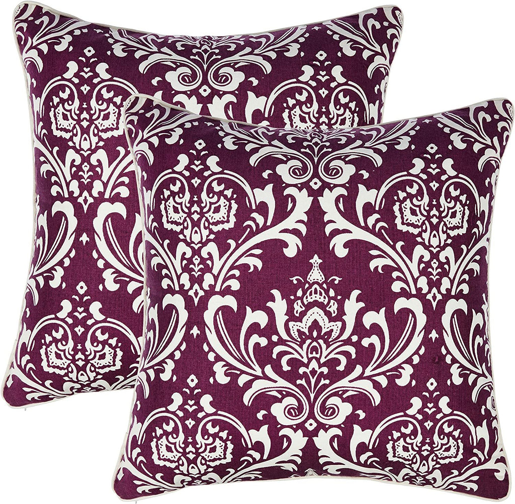 REDEARTH Printed Throw Pillow Cushion Covers-Woven Decorative Farmhous