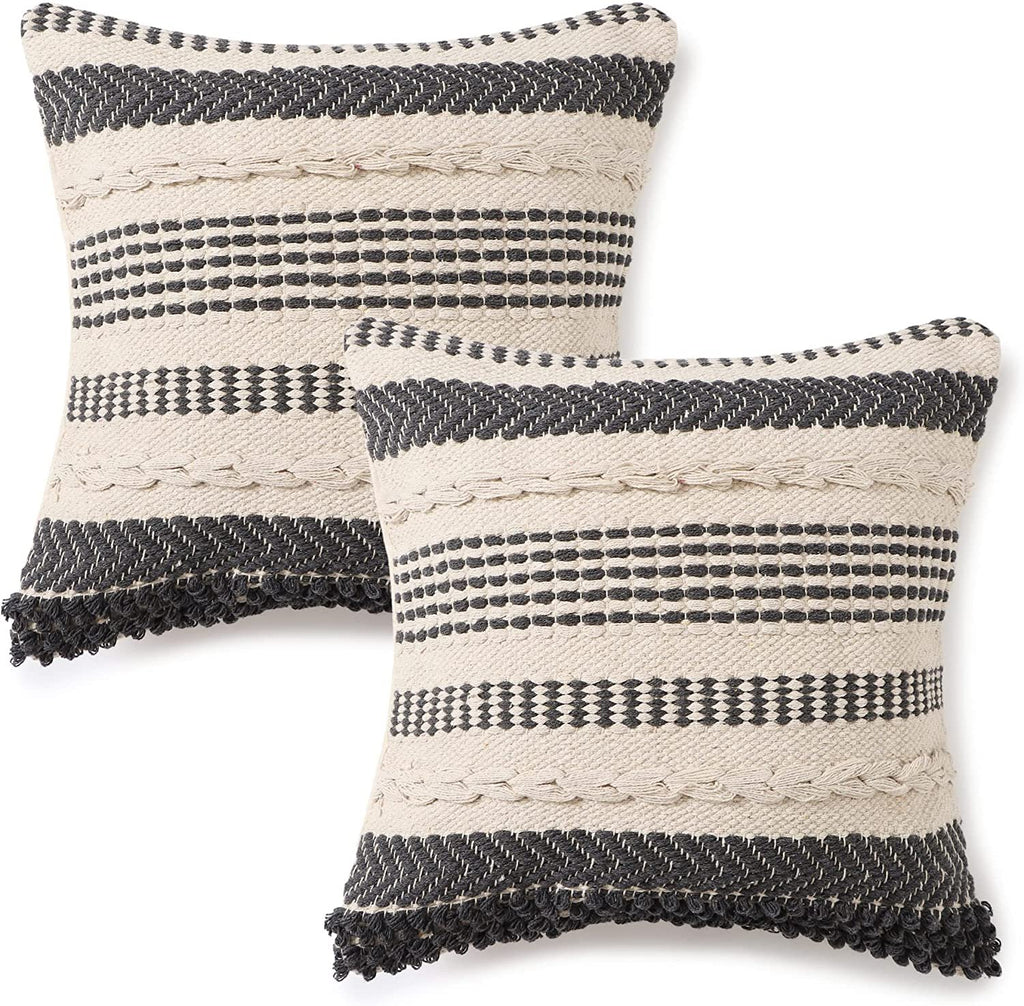 Boho Woven Cream Boho Throw Pillows Boho Woven Cushion