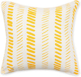REDEARTH Printed Throw Pillow Cushion Covers-Woven Decorative Farmhouse Cases set for couch, sofa, bed, chair, dining, patio, outdoor, car; 100% Cotton (18x18"; Mustard1) Pack of 4