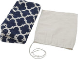 UNSTUFFED Pouf Ottoman Cover - REDEARTH Printed Storage Boho Poof Decor Accent Chair Cube Seat Footrest For Living Room,Bedroom,Nursery, Farmhouse, Kidsroom, Patio;100% Cotton (20X20X20; Navy)