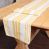 REDEARTH Table Runner-Yarn Dyed Ribbed Woven Table Linen for Square, Round, Rectangle Dining Table, Coffee Table, Console, Dresser; 100% Cotton (14x72"; Mustard)