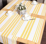 REDEARTH Placemats-Yarn Dyed Ribbed Woven Table Linen for Square, Round, Rectangle Dining Table, Coffee Table, Console, Dresser; 100% Cotton (14x20"; Mustard) Set of 6