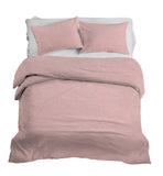 REDEARTH Jersey Knit Cotton Duvet Cover Set -with 2 Pillow Shams in Super Soft Easy Care Heather Fabric, Zipper Closure, Pure Cotton