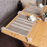 Redearth Boho Table Runner Placemats (Placemats Set of 6, Linear Obsession Taupe)