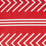 REDEARTH Printed Throw Pillow Cushion Covers-Woven Decorative Farmhouse Cases Set for Couch, Sofa, Bed, Farmhouse, Chair, Dining, Patio, Outdoor, car; 100% Cotton (18x18; Red) Pack of 2