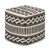 UNSTUFFED Pouf Ottoman Cover - REDEARTH Textured Storage Cube Bean Bag Poof Pouffe Accent Chair Seat Footrest For Living Room, Bedroom, Nursery, Kidsroom;100% Cotton(20