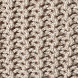 REDEARTH Cube Pouf Foot Stool Ottoman -Hand Knitted Poof, Cord Boho Pouffe, Home Décor Accent Chair, Stuffed Footrest for Living Room, Bedroom, Nursery, Covered Patio (16”x16”x16”; Beige Ivory)