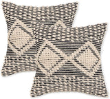 Boho Textured Throw Pillow Cases