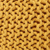 REDEARTH Foot Stool - Handmade Jacquard Wooden 4 Legs Footrest for Living Room, Bedroom, Nursery, kidsroom, Patio, Gym (16"x14"x14"; Mustard) Set of 1