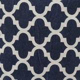 UNSTUFFED Pouf Ottoman Cover - REDEARTH Printed Storage Boho Poof Decor Accent Chair Cube Seat Footrest For Living Room,Bedroom,Nursery, Farmhouse, Kidsroom, Patio;100% Cotton (20X20X20; Navy)