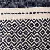 REDEARTH Textured Throw Pillow Cushion Covers-Hand Woven Tufted Decorative Farmhouse Cases Set for Couch, Sofa, Bed, Chair, Dining, Patio, Outdoor; 100% Cotton (18x18; Indigo) Pack of 2…