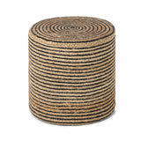 REDEARTH Cube Pouf Foot Stool Ottoman -Jute Braided Pouffe Poof Accent Chair Footrest for The Living Room, Bedroom, Nursery, Patio, Lounge & Other Rooms in The Home (14.5”x14.5”x16”; Natural)