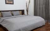 Redearth Jersey Knit Cotton Duvet Cover Set of 3 Best Luxury Sheets Set -With 1 Duvet Cover and 2 Pillow Shams in Super Soft Easy Care Fabric; Zipper Closure, Extra Comfort 100% Cotton (90x90; 20x26;Gray)