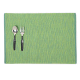 REDEARTH Placemats-Two Tone Ribbed Woven Table Linen for Square, Round, Rectangle Dining Table, Coffee Table, Console, Dresser; 100% Cotton (14x20"; Green) Set of 6