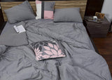 Redearth Jersey Knit Cotton Duvet Cover Set of 3 Best Luxury Sheets Set -With 1 Duvet Cover and 2 Pillow Shams in Super Soft Easy Care Fabric; Zipper Closure, Extra Comfort 100% Cotton (90x90; 20x26;Gray)