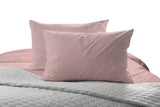 REDEARTH Jersey Knit Cotton Duvet Cover Set -with 2 Pillow Shams in Super Soft Easy Care Heather Fabric, Zipper Closure, Pure Cotton (Duvet Cover Set King, Blush Melange) Set of 3