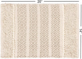 REDEARTH Placemats-Hand Woven Exquisite Artisan Made Table Linen for Dining Table, Coffee Table, Console, Dresser; 100% Cotton (13x20"; Natural) Set of 6