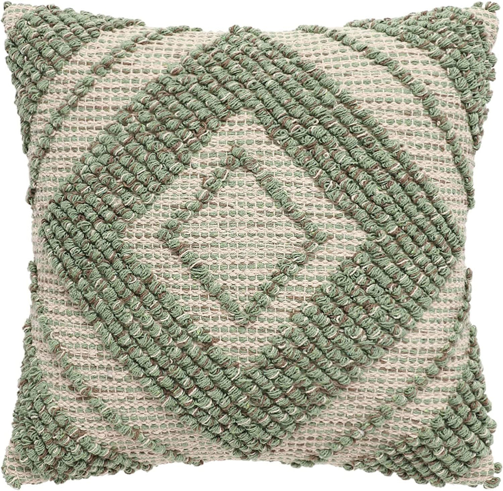 REDEARTH Textured Throw Pillow Cushion Covers-Woven Tufted Decorative Farmhouse Cases Set for Couch, Sofa, Bed, Chair, Dining, Patio, Outdoor; 100%