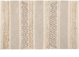 REDEARTH Area Rug - Hand Woven Exquisite 100% Cotton Artisan Made Area Rug, Reverisble, Eco Friendly, Boho, Rustic; (3'x5'; Taupe)