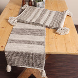 Redearth Boho Table Runner Placemats (Placemats Set of 6, Linear Obsession Taupe)