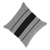 REDEARTH Designer Square Flock Printed Herringbone Throw Pillow Covers Set Cushion Cases Pillowcases 100% Wool (18 x 18 Inches / 45 x 45 cm; Dk Brown); Pack of 2