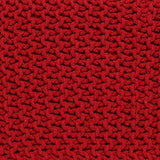 REDEARTH Cube Hand Knitted Pouf - Foot Stool Ottoman - Decorative Cord Boho Pouffe - Square Poof Accent Beanbag Chair Footstool For Kids, Living Room, Bedroom, Nursery, Patio, Lounge16x16x16; Red