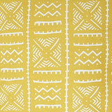REDEARTH Printed Throw Pillow Cushion Covers-Woven Decorative Farmhouse Cases Set for Couch, Sofa, Bed, Chair, Dining, Patio, Outdoor, car; 100% Cotton (18x18; Tribal Sway Mustard) Pack of 2