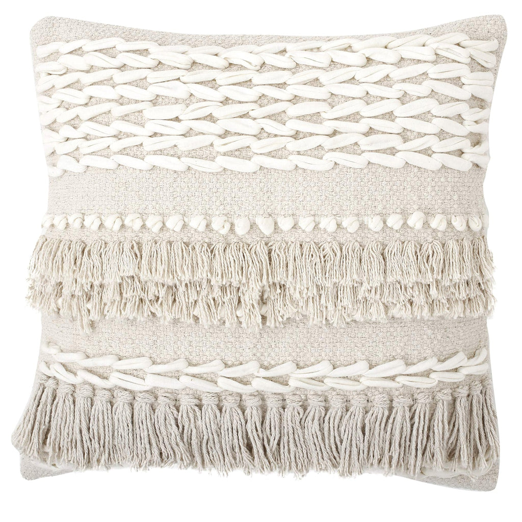 Throw Pillow Covers, Macrame Cushion Case, Woven Boho Cushion Cover for Bed Sofa